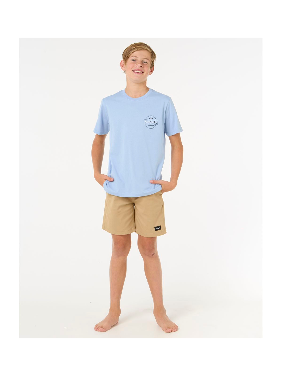 Koszulka dziecięca RIP CURL STAPLE TEE - BOY niebieska