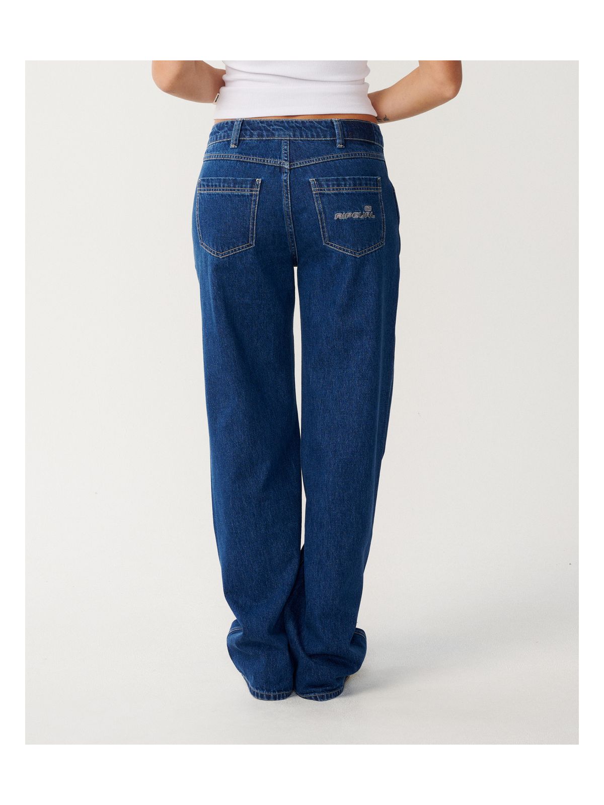 Spodnie damskie RIP CURL Aggie Relaxed Jeans granatowe