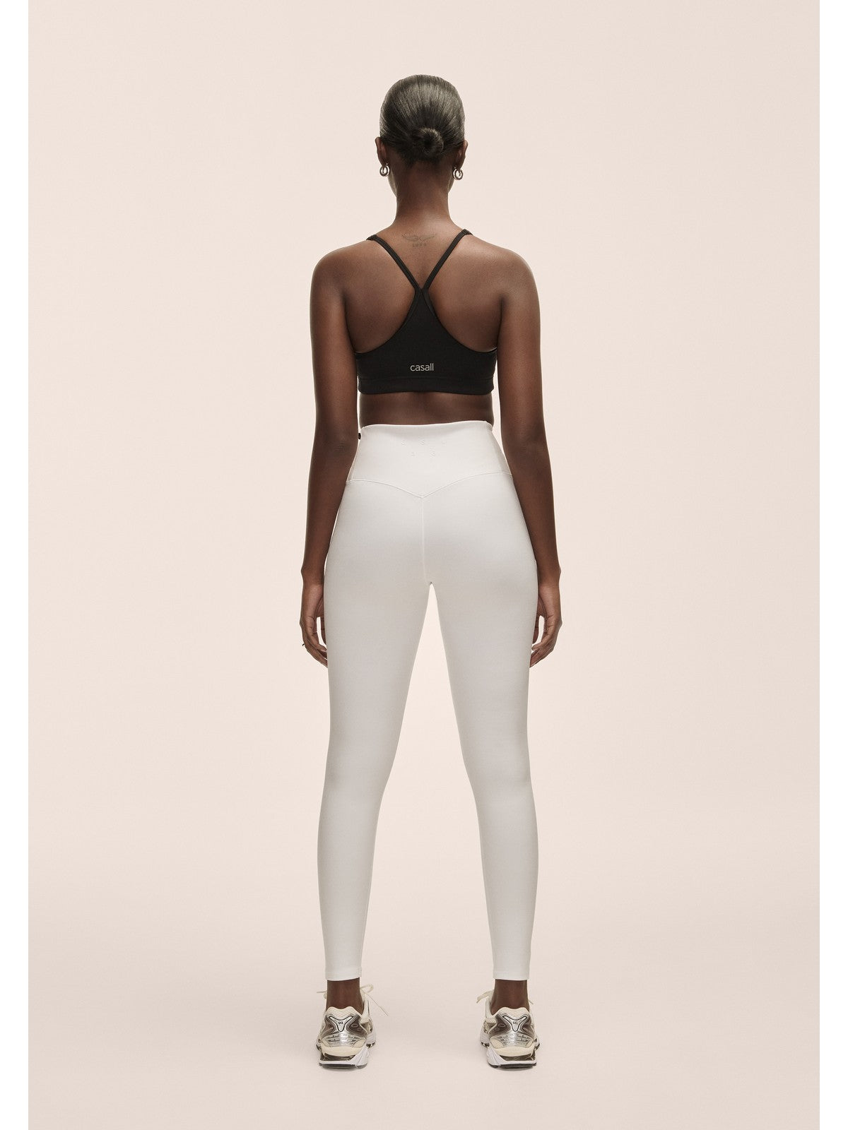 Legginsy damskie Casall Grace High Waist Tights biały - Adventure Sports