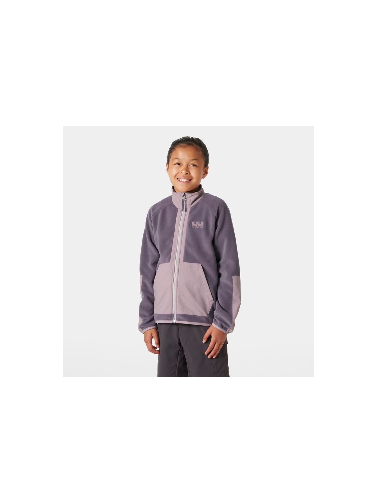 Bluza dziecięca HELLY HANSEN JR MARKA FLEECE JACK fioletowa - Adventure Sports