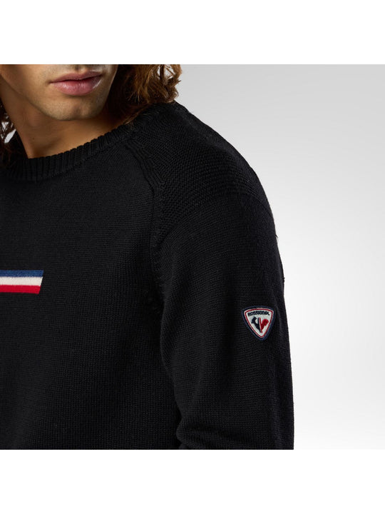 Sweter męski ROSSIGNOL M Odysseus Crew Merino Sweater czarny
