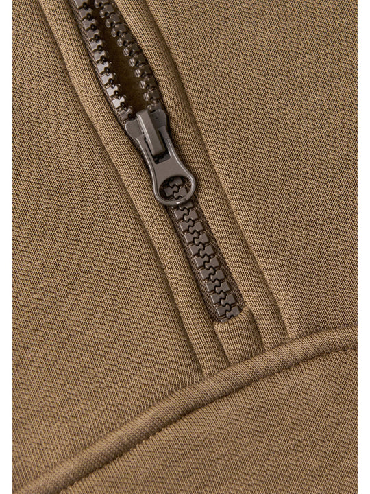 Bluza damska CASALL Easy Half Zip Sweater kolor brązowy
