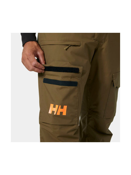 Spodnie narciarskie męskie HELLY HANSEN SOGN BIB CARGO PANT brązowe
