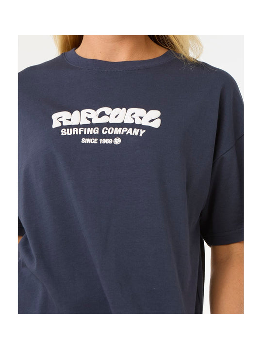 Koszulka RIP CURL Surf Puff Relaxed Tee granatowy
