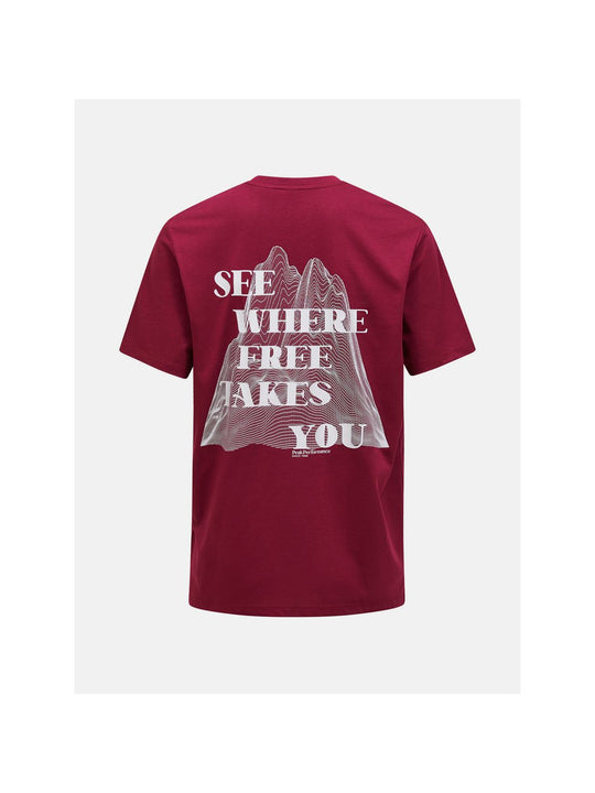 Koszulka PEAK PERFORMANCE Explore Graphic Tee Men bordowy
