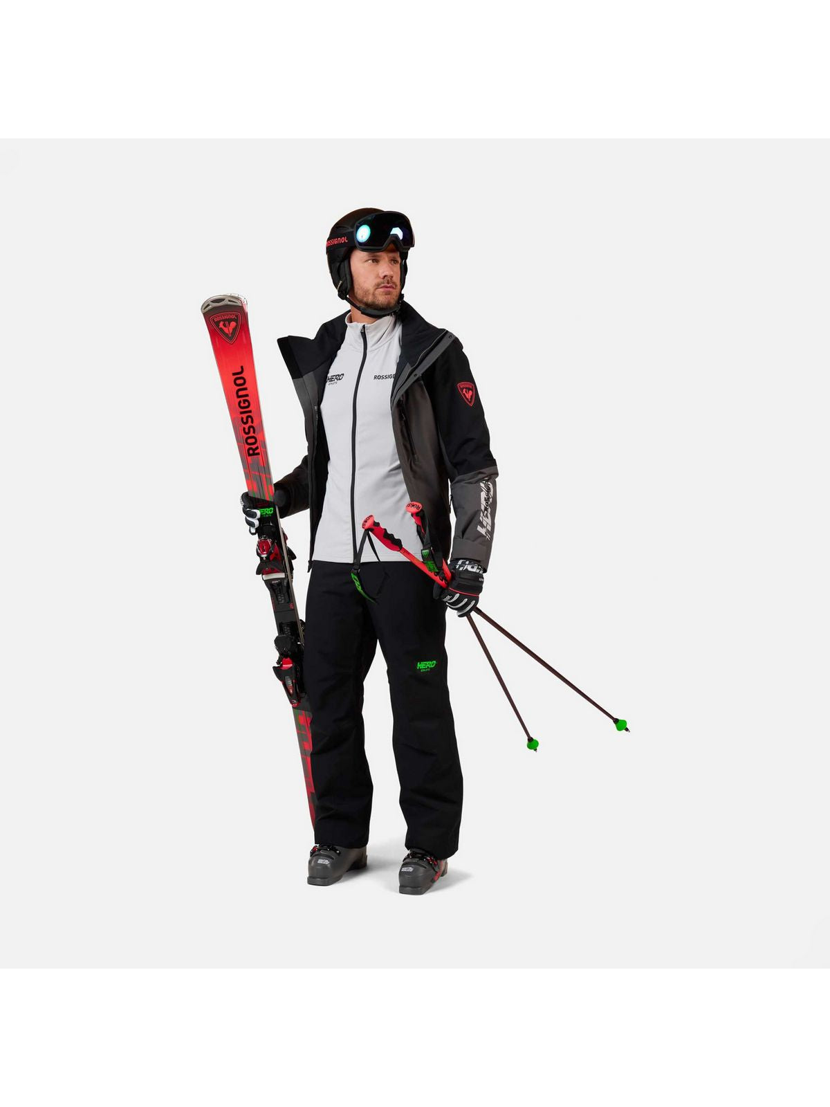 Bluza męska męska ROSSIGNOL Hero Mid Layer Stretch Jkt szara