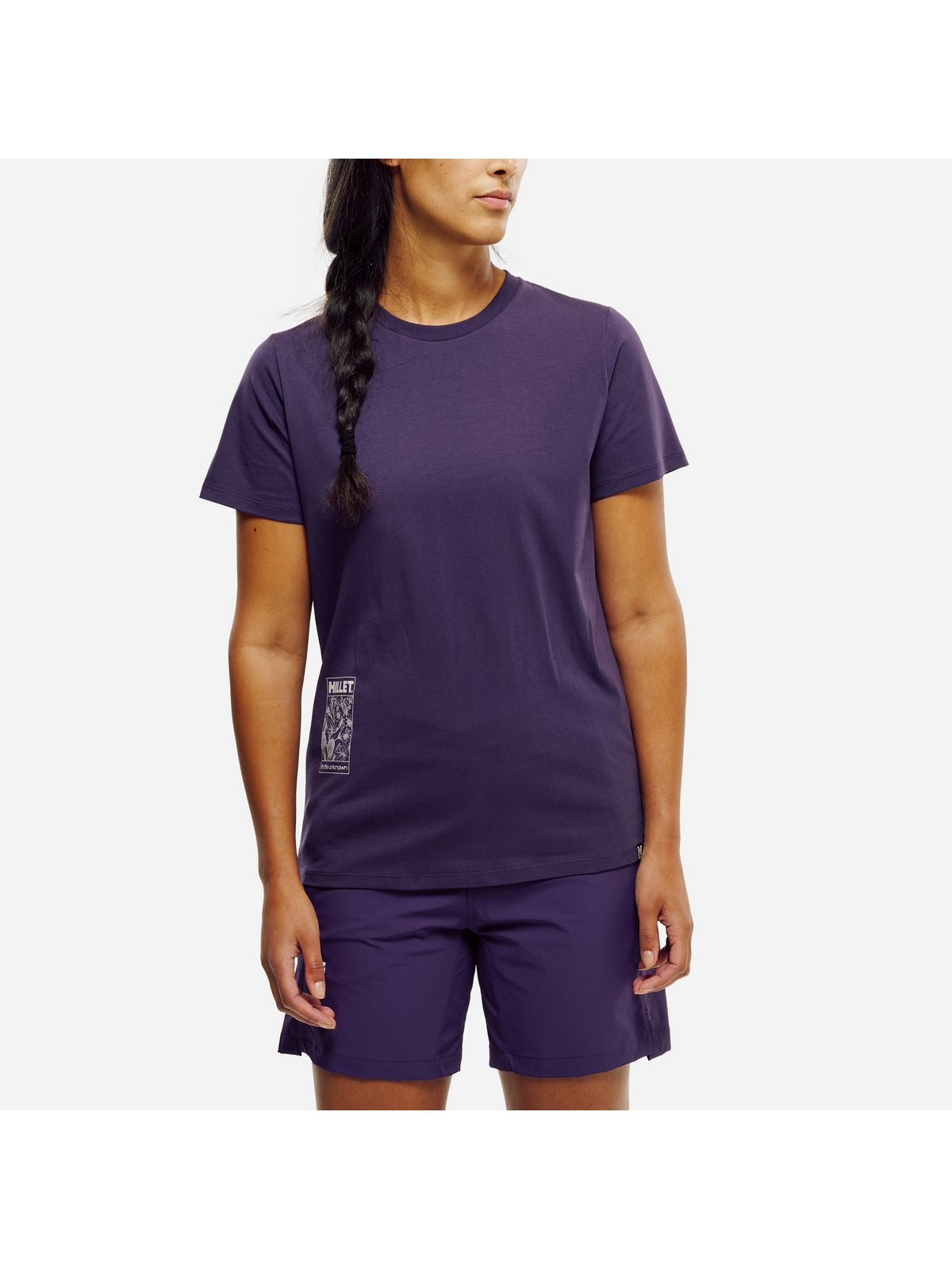 Koszulka damska MILLET Chamonix Flower Ts Ss W fioletowa