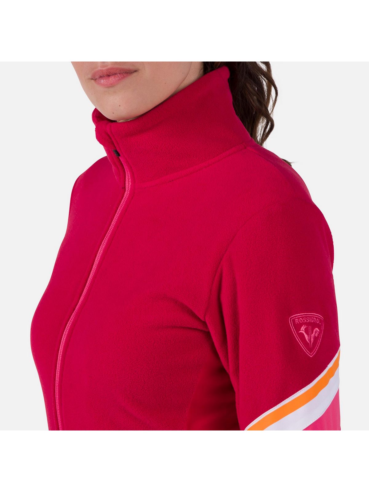 Bluza damska ROSSIGNOL W Strawpile Fleece Fz czerwony