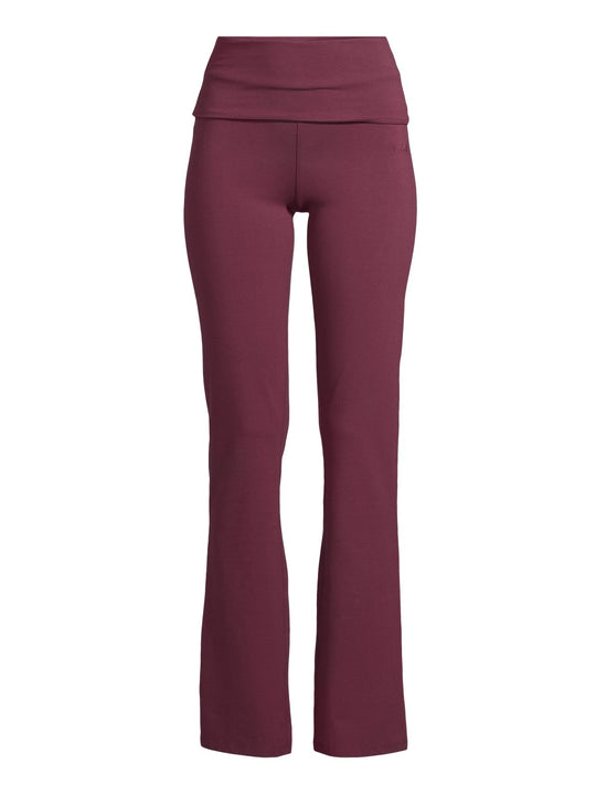 Spodnie damskie CASALL Sublime Folded Flare Pants kolor bordowy
