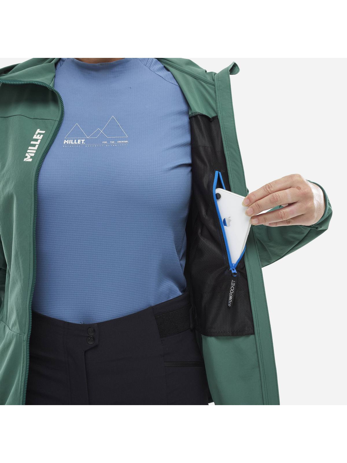 Kurtka MILLET FUSION XCS HOODIE W zielony - Adventure Sports