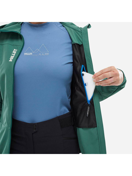 Kurtka MILLET FUSION XCS HOODIE W zielony - Adventure Sports
