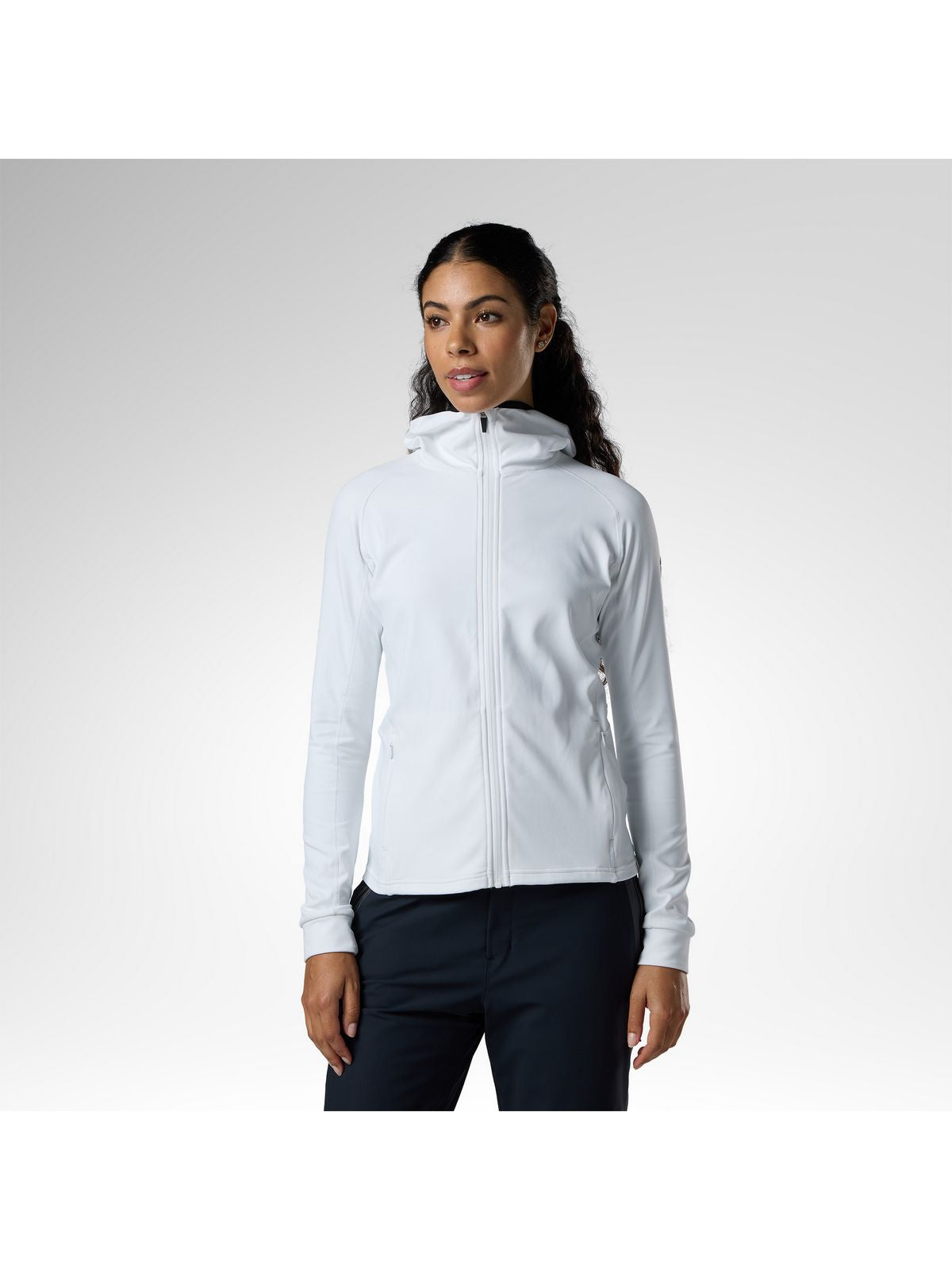 Bluza damska ROSSIGNOL W Mid Layer Thin Fz biała