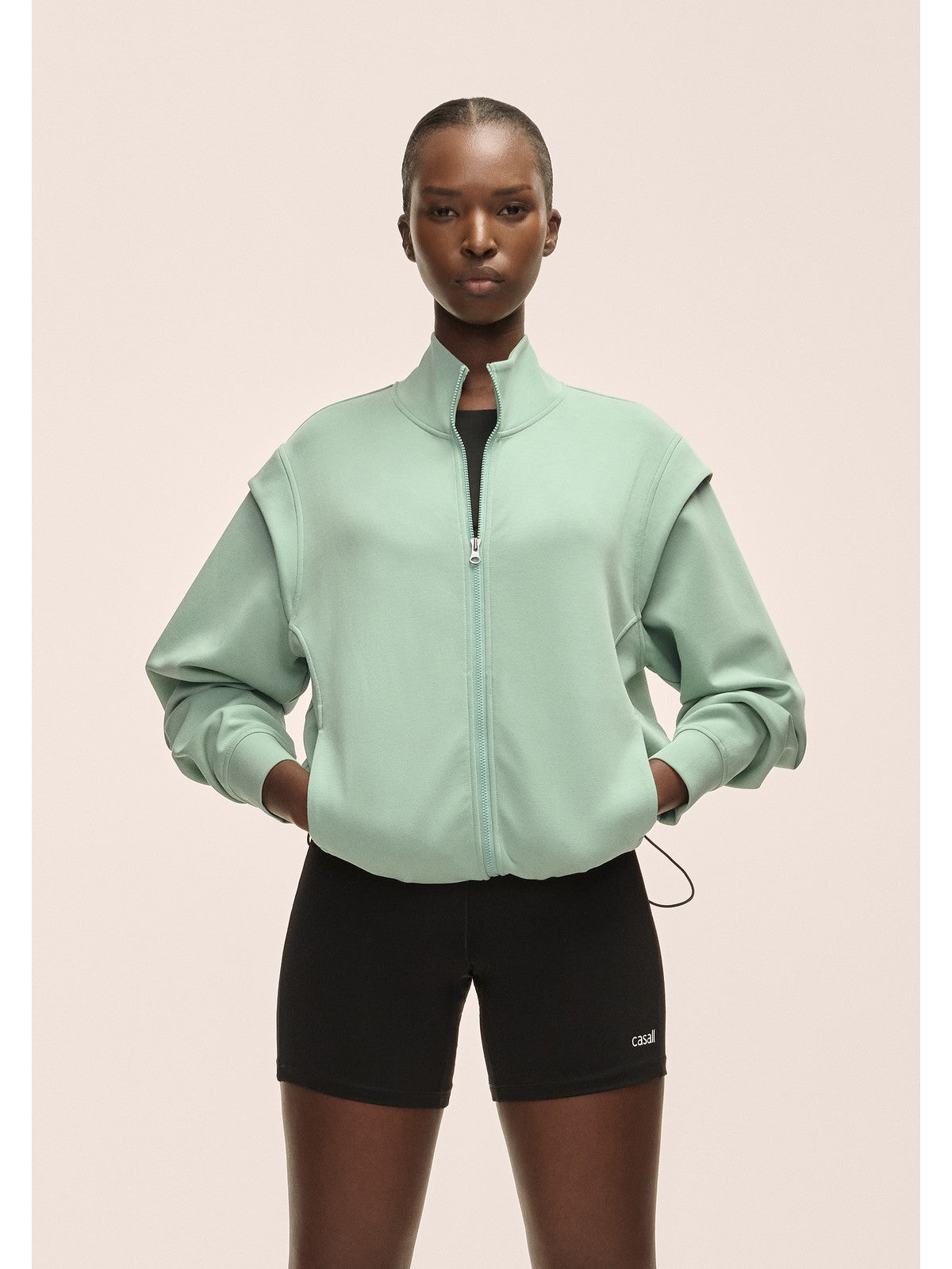 Bluza damska Casall Aria Full Zip zielony - Adventure Sports