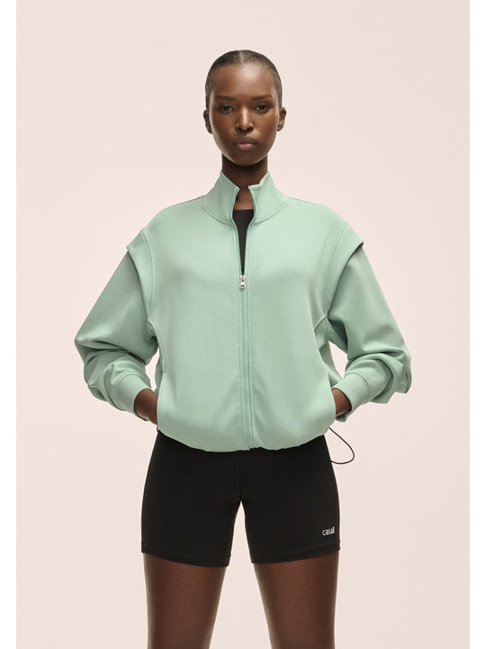 Bluza damska Casall Aria Full Zip zielony - Adventure Sports

