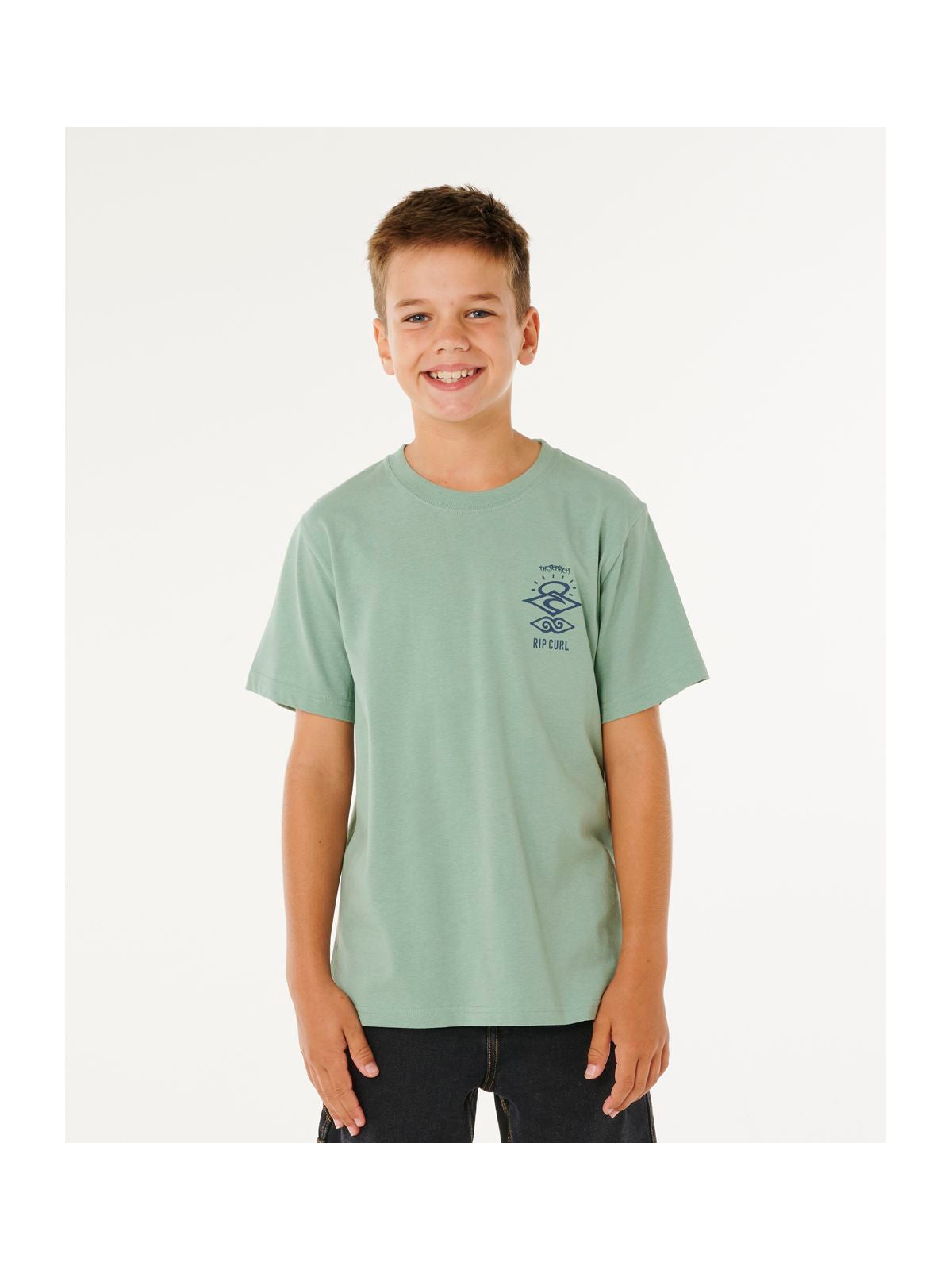 Koszulka chłopięca RIP CURL Search Icon Tee -Boy zielona