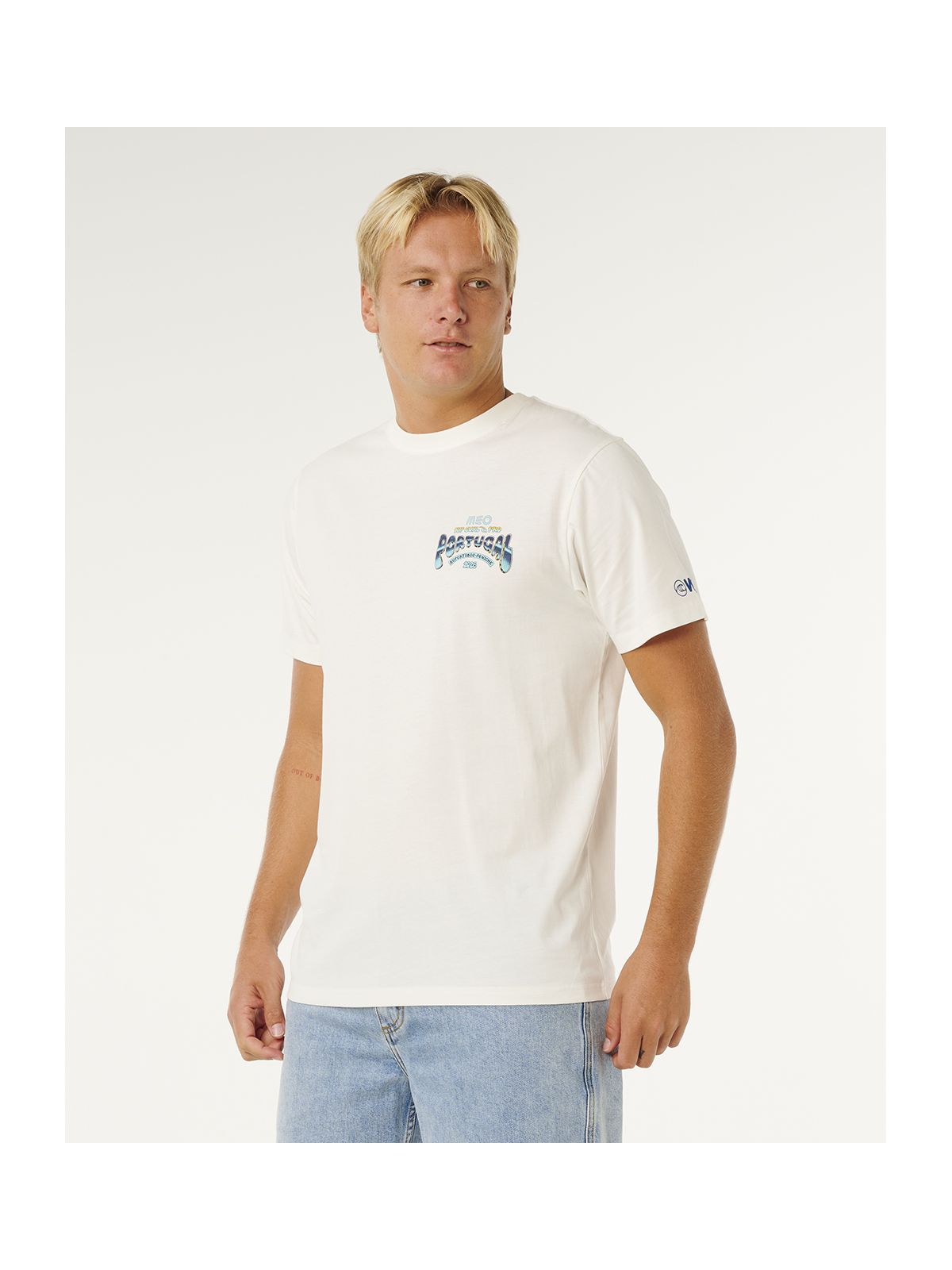 Koszulka męska RIP CURL Meo Peniche Pro 26 Event Tee biała
