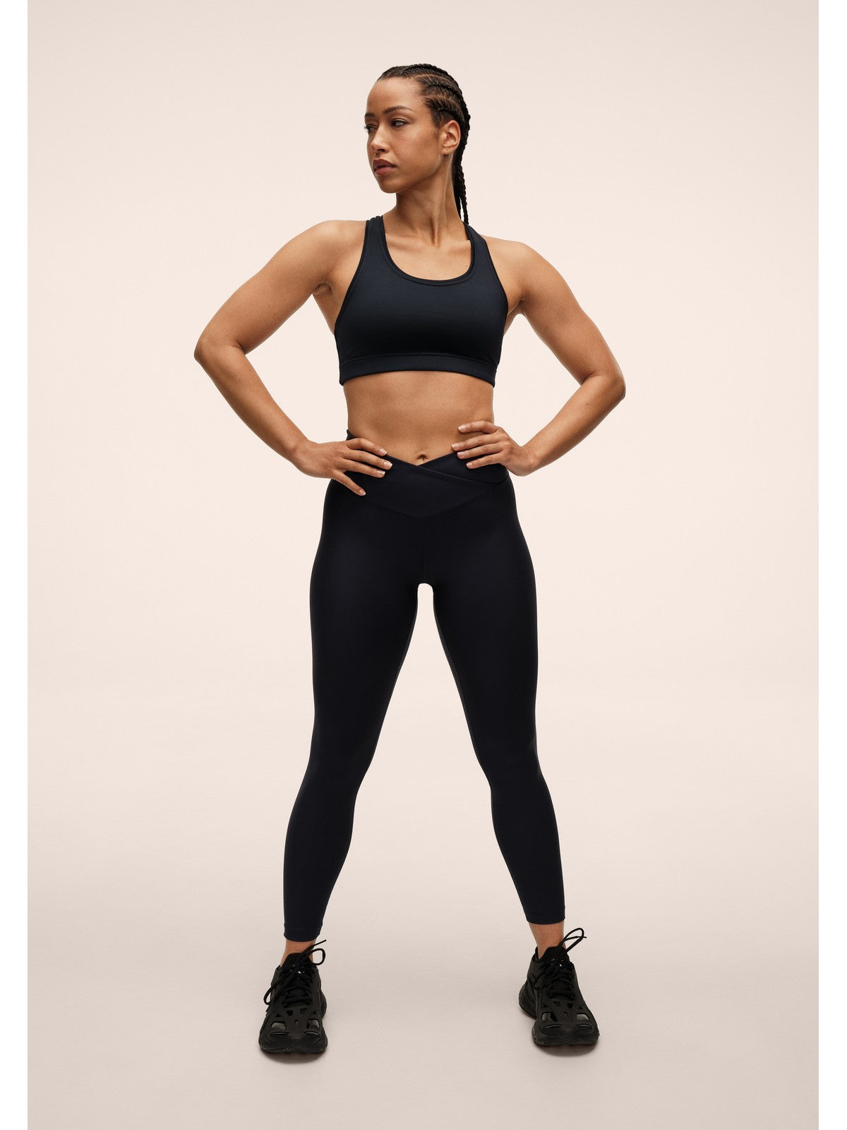 Legginsy CASALL Overlap High Waist Tights niebieskie
