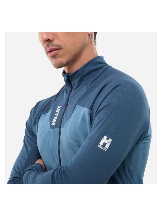 Koszulka męska MILLET Kamet Ts Zip Ls M niebieska
