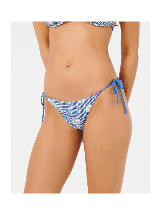 Dół od bikini damski RIP CURL Catalina Waves Tie Side Cheeky niebieskie
