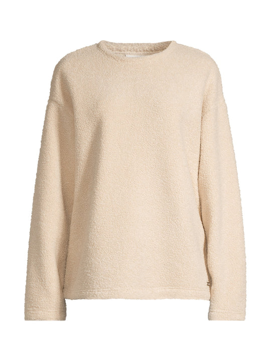 Bluza damska CASALL Sherpa Long Sleeve Crew kolor beżowy
