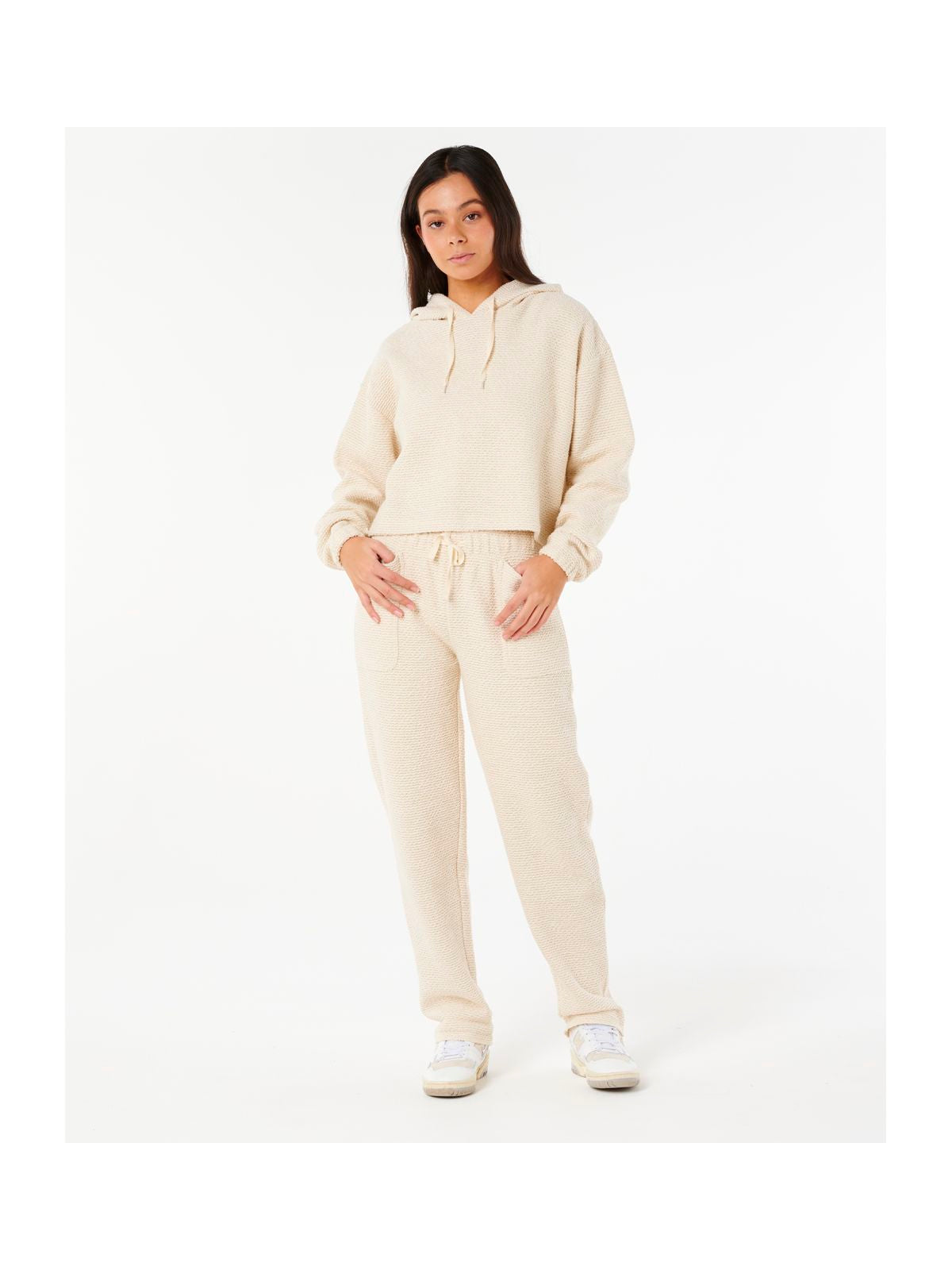 Bluza damska RIP CURL Cala Nights Textured Hood piaskowa