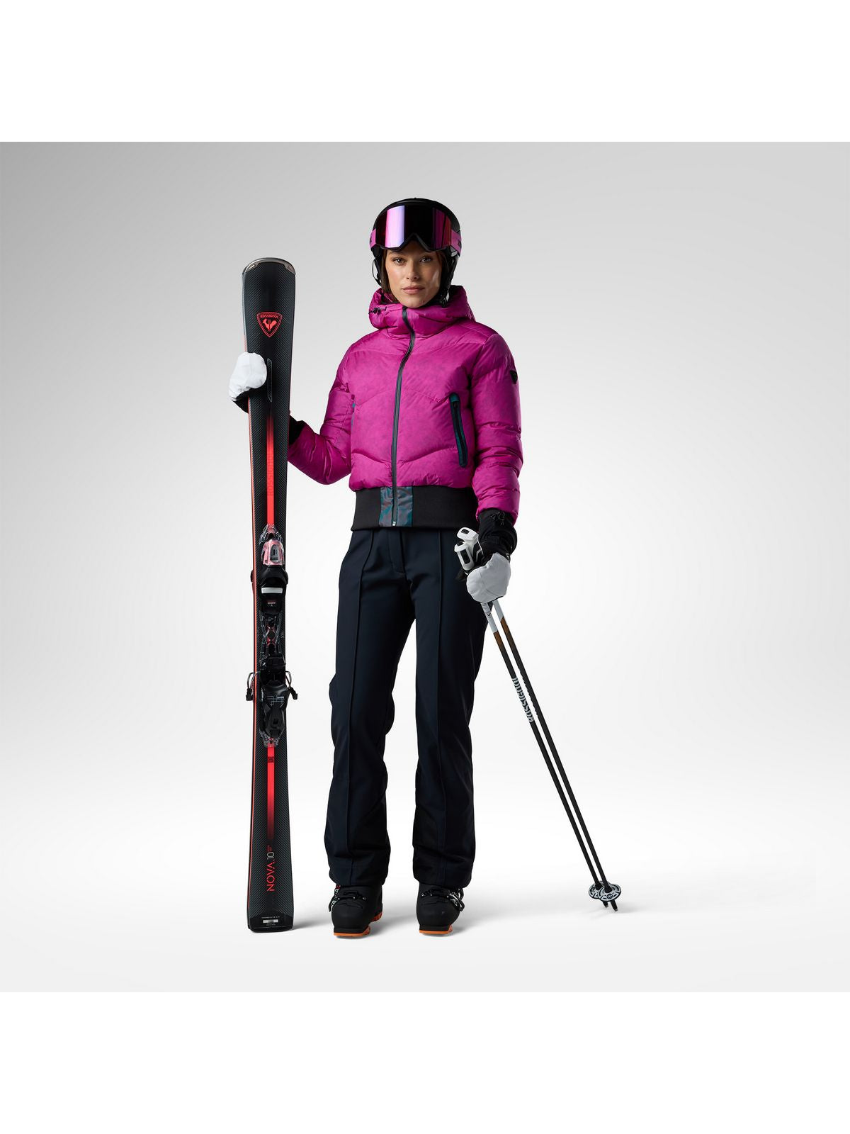 Kurtka narciarska damska ROSSIGNOL W Snowblaze Down Bomber Jacket różowa