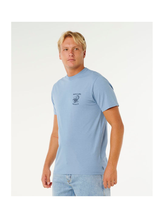 Koszulka męska RIP CURL Desti Animals Tee niebieska
