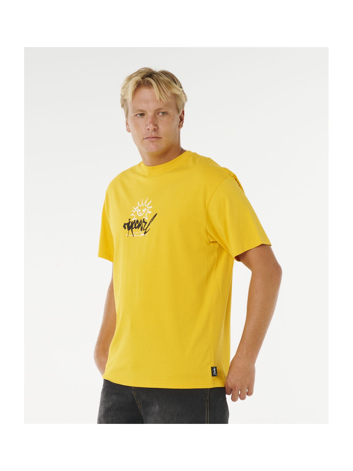 Koszulka męska RIP CURL Inner Visions Rotten Sun Tee żółta