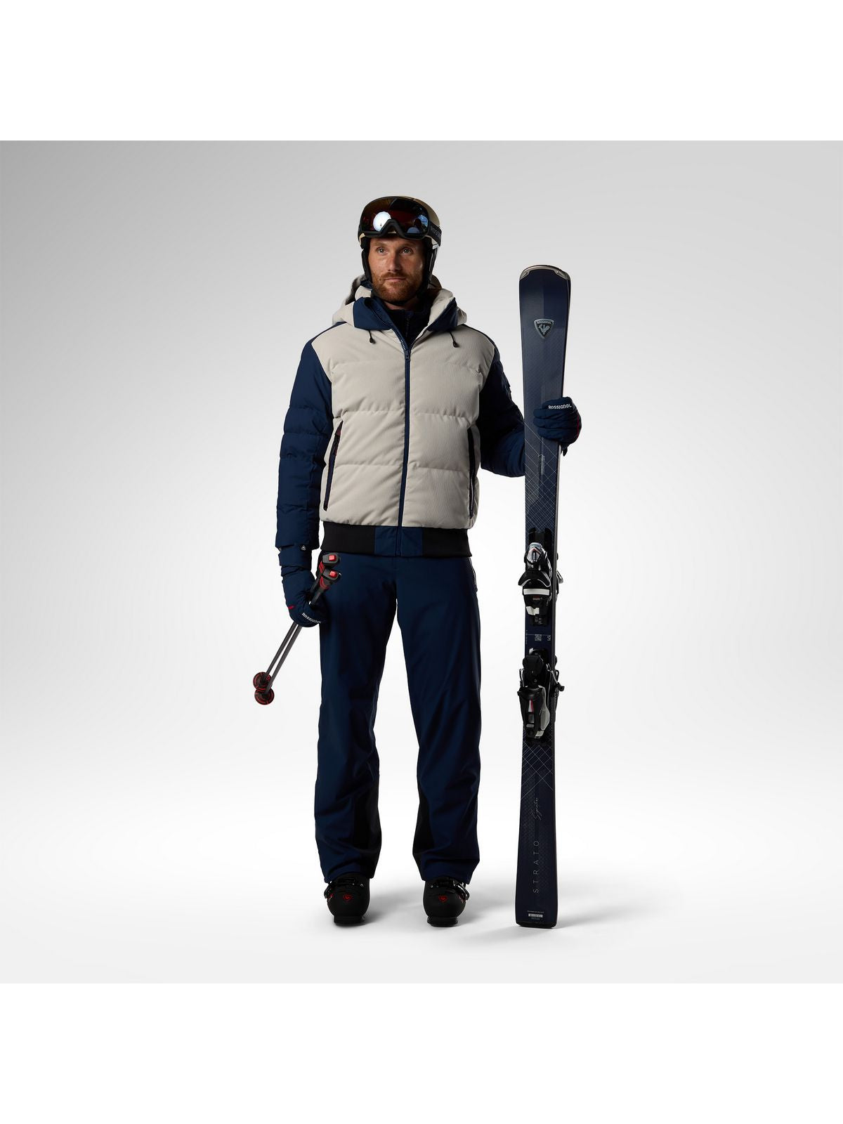 Kurtka narciarska męska ROSSIGNOL M Resort Corduroy Down Bomber szara