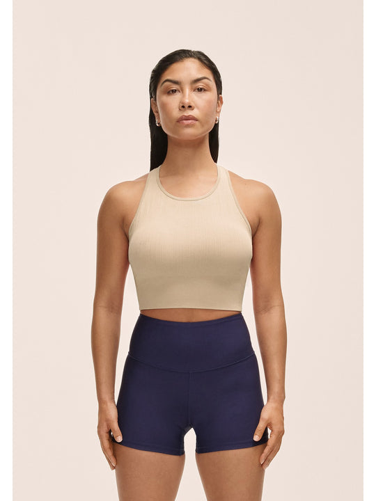 Top Casall Multi Rib Seamless Padded Sports Top kolor beżowy

