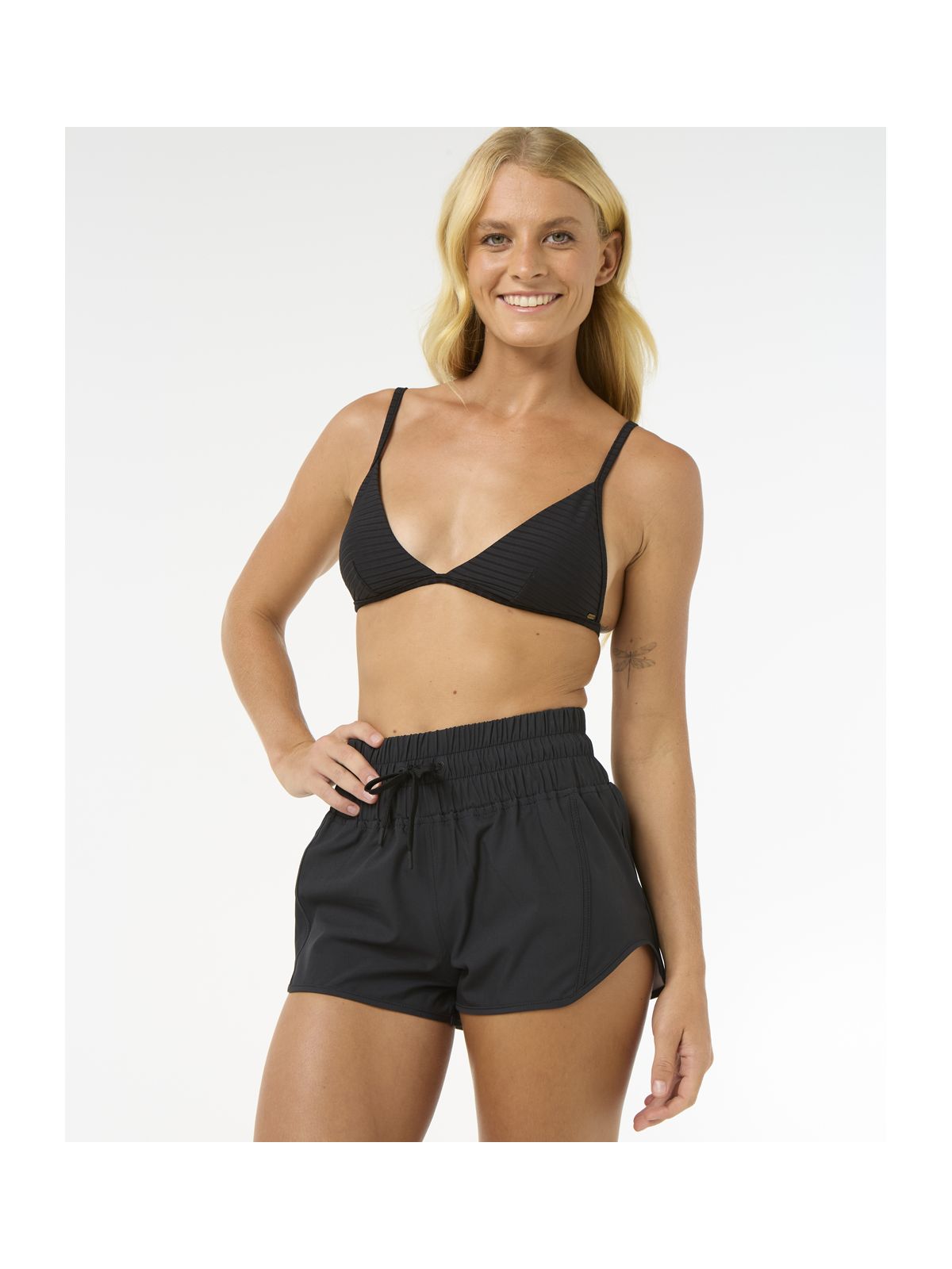Szorty kąpielowe damskie RIP CURL High Waist Retro Volley 3" czarne