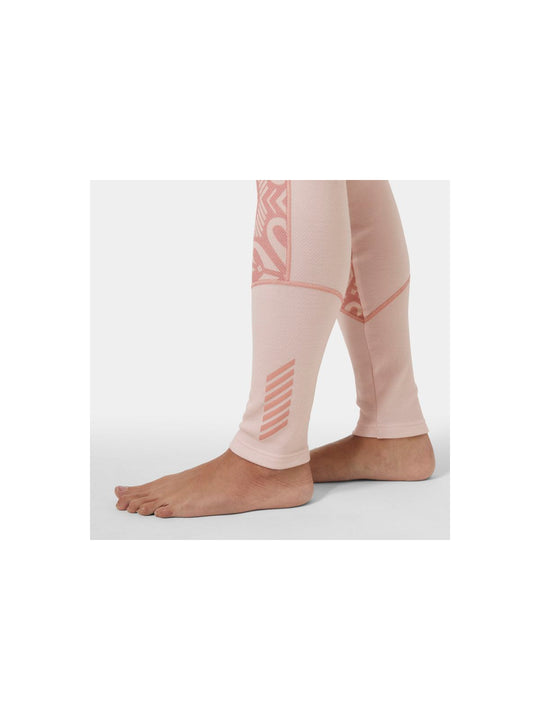 Spodnie damskie HELLY HANSEN W Lifa Merino Midweight Graphic Pant kolor różowy
