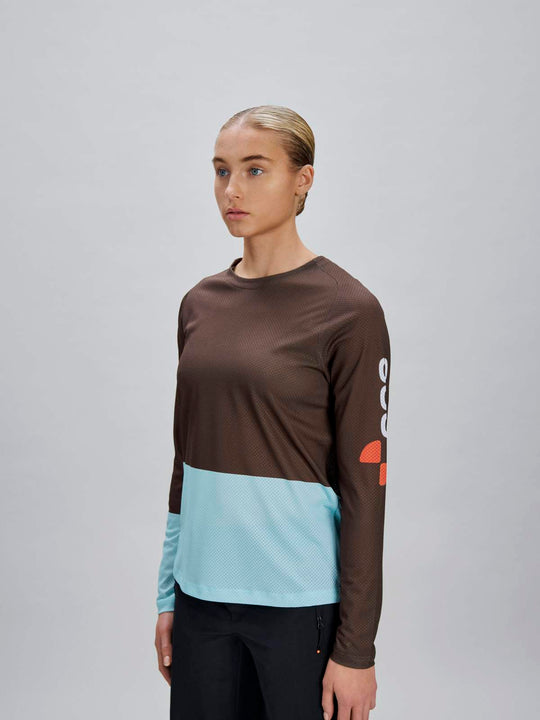 Koszulka rowerowa damska POC W's Motion Air L/S Jersey brązowa
