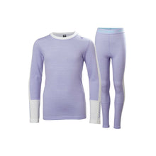 Bielizna dziecięca HELLY HANSEN Jr Lifa Merino Midweight Set kolor fioletowy
