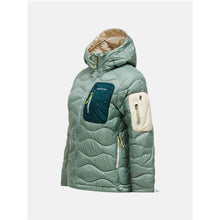 Kurtka damska puchowa PEAK PERFORMANCE W Helium Utility Down Hood Jacket kolor zielony
