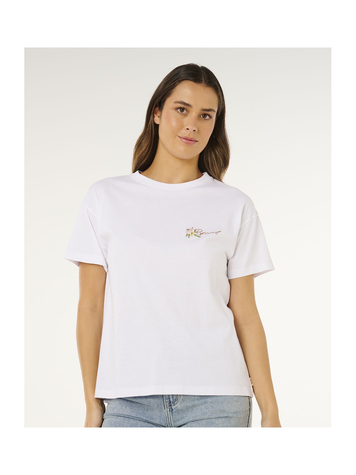 Koszulka damska RIP CURL Poolside Relaxed Tee biała