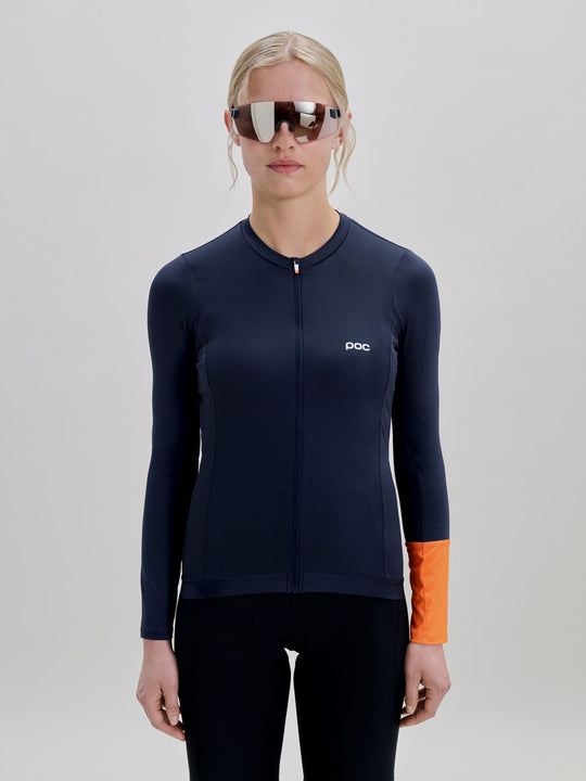 Koszulka rowerowa damska POC W's Cadence L/S Jersey granatowy
