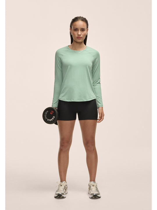 Koszulka treningowa damska CASALL Essential Long Sleeve kolor zielony
