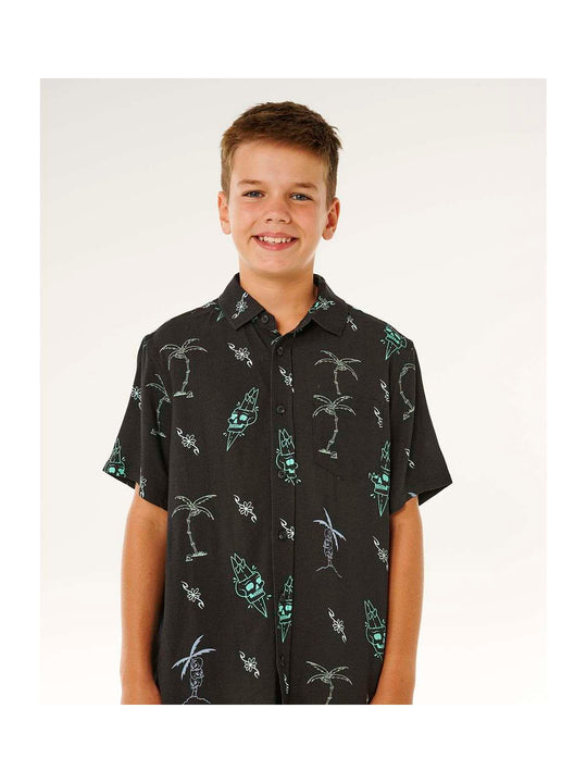 Koszula chłopięca RIP CURL Eternal Shred Ss Shirt-Boy czarna
