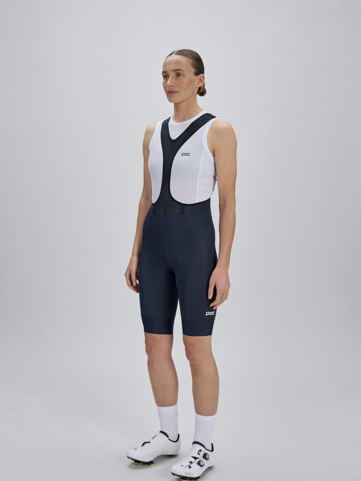 Spodenki rowerowe damskie POC W's Cadence Bib Shorts granatowe