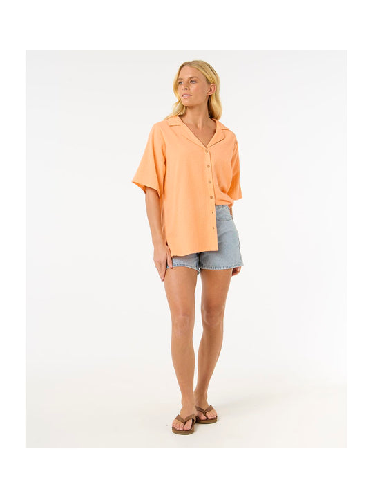 Koszula RIP CURL Cala Vadella Textured Shirt pomarańczowy
