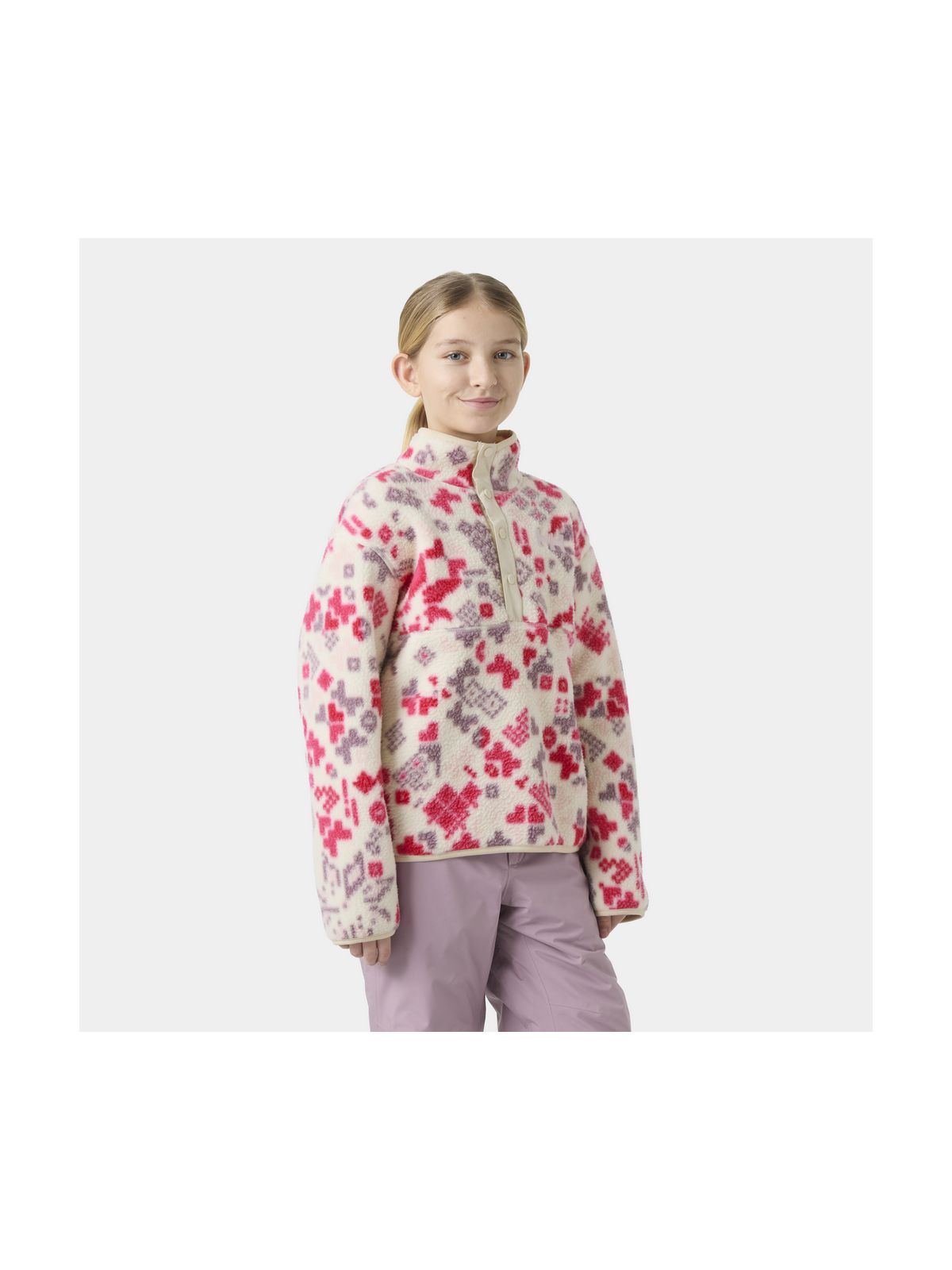 Polar dziecięcy HELLY HANSEN Jr Frosty Pile Sweater multikolor