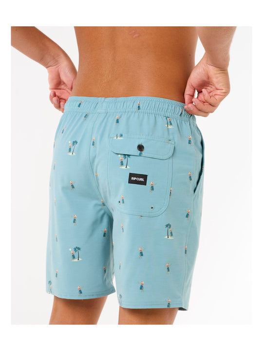 Szorty kąpielowe męskie RIP CURL Hula Breach Volley niebieskie
