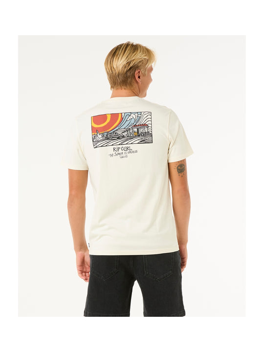 Koszulka męska RIP CURL Keep On Trucking Tee biała
