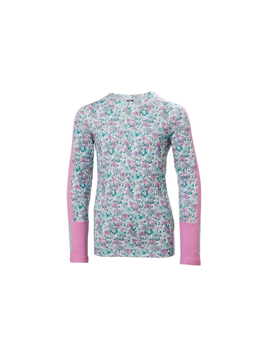 Bielizna dziecięca HELLY HANSEN Jr Graphic Lifa Merino Set kolor różowy
