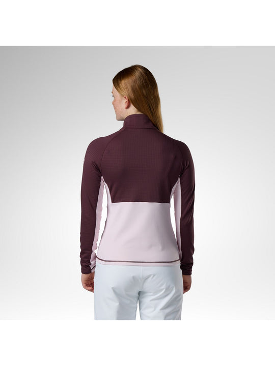 Bluza damska ROSSIGNOL W Blackside Mix Fz Fleece bordowa
