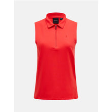 Koszulka PEAK PERFORMANCE W Comfort Zip SL Polo czerwony - Adventure Sports
