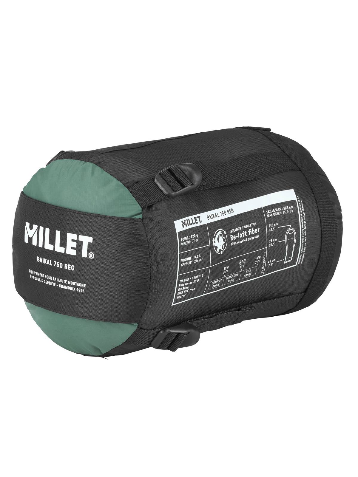 Śpiwór MILLET BAIKAL 750 REG zielony