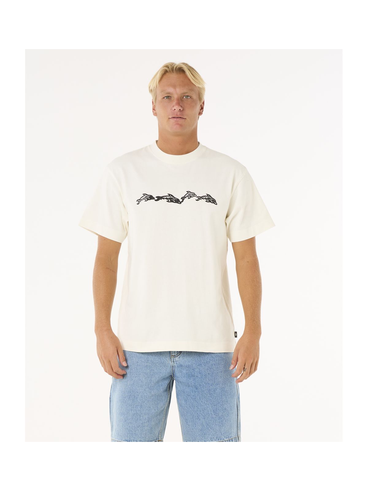 Koszulka RIP CURL Raw Energy Dolphin Tee biały