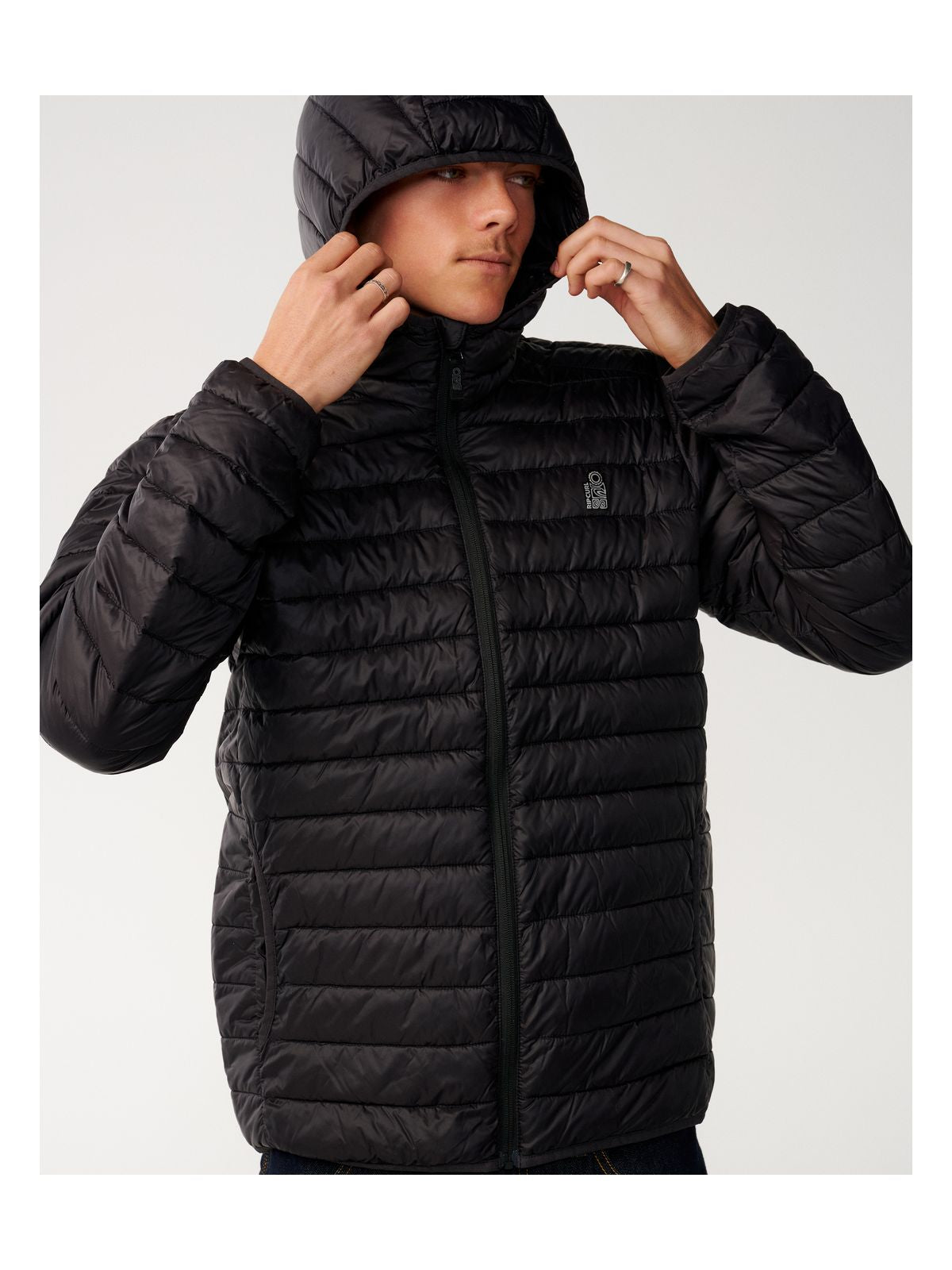 Kurtka męska RIP CURL S-Series Puffer Dwr Hood czarna